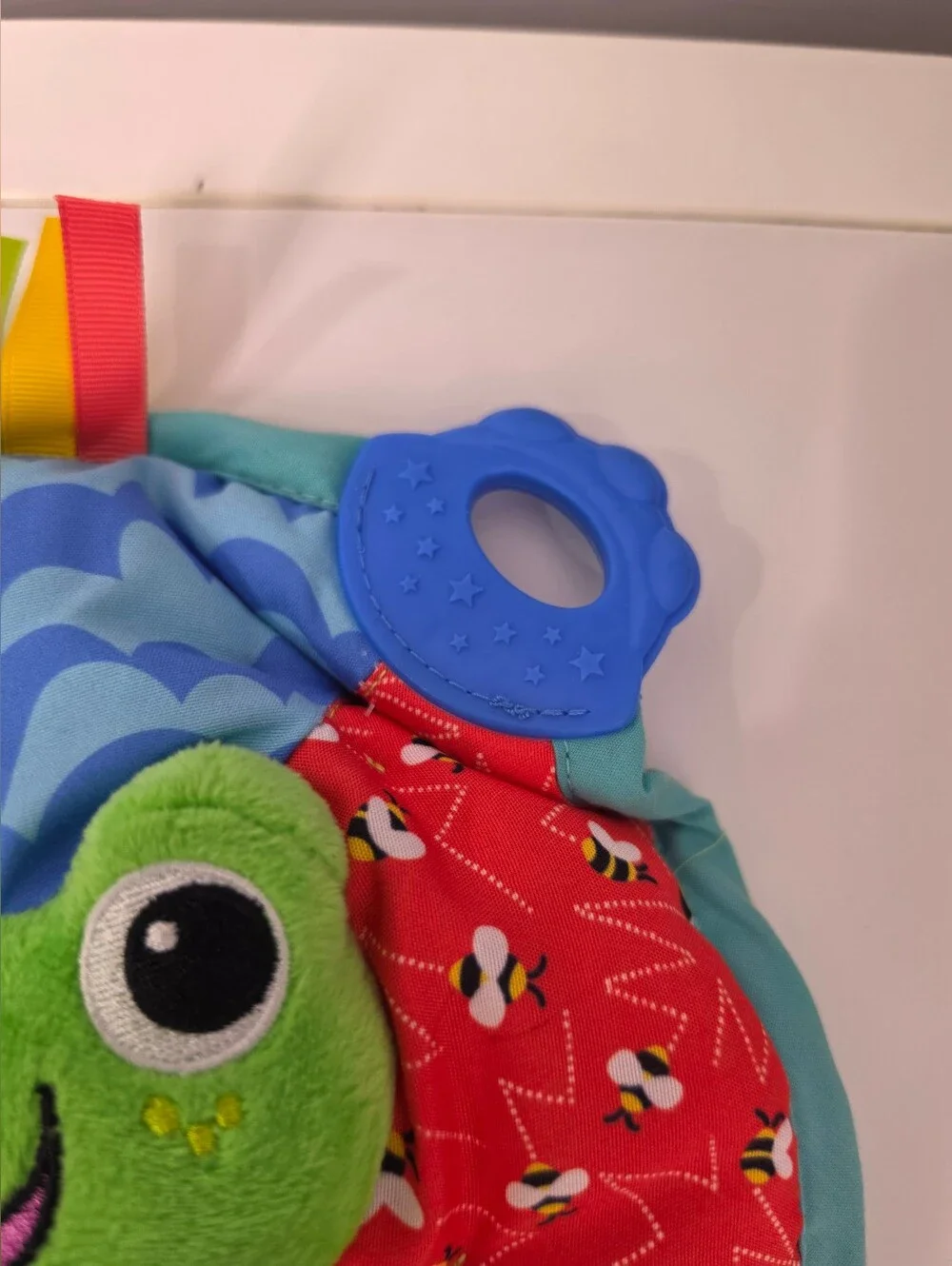 Nuby Teething Baby Blankie and Teether Toy, Unisex Baby Accessories, Frog Design